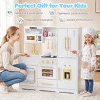 Cuisine en bois pour enfant avec lumières, sons et machine à glaçons SproutHands™