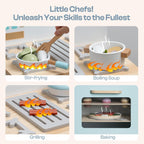 Wooden Toy Kitchen Playset - Lunamoa