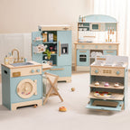 Wooden Toy Kitchen Playset - Lunamoa