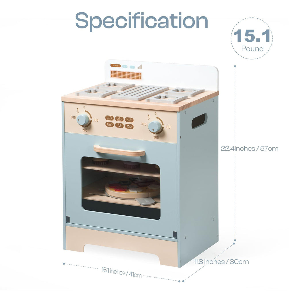 Wooden Toy Kitchen Playset - Lunamoa