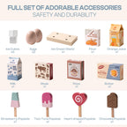 Wooden Toy Kitchen Playset - Lunamoa