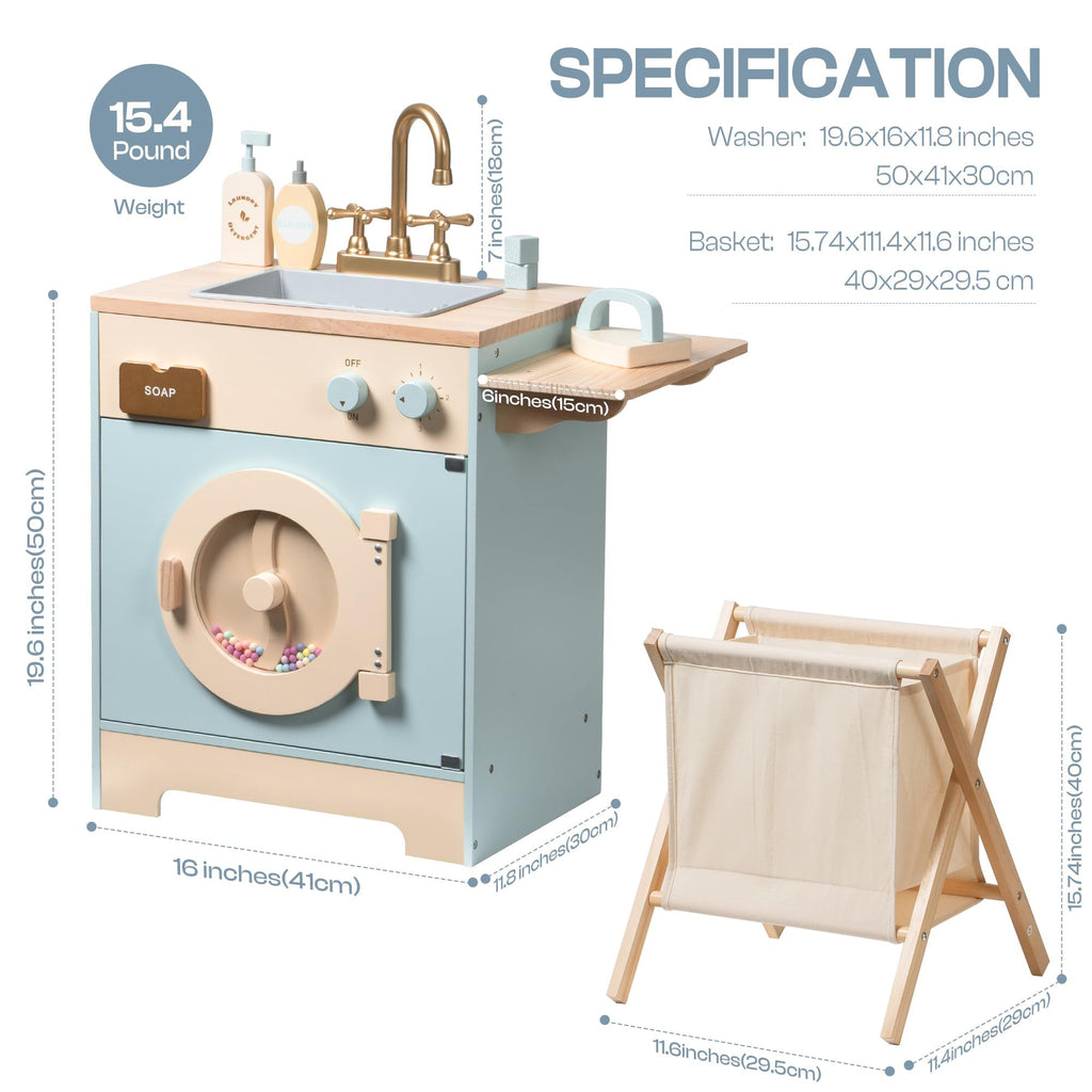 Wooden Toy Kitchen Playset - Lunamoa