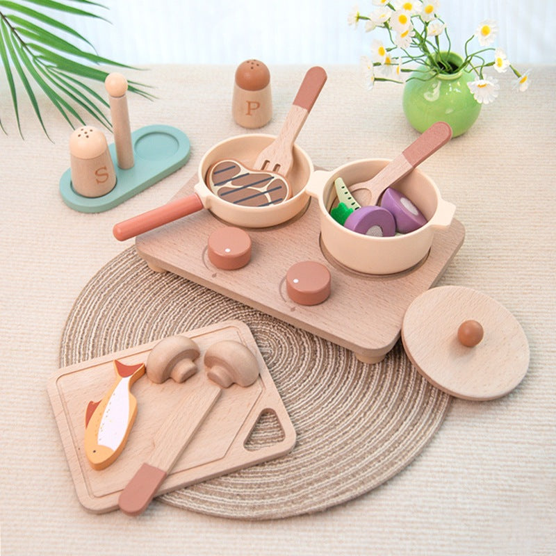 Wooden Play Kitchen for Toddlers - Lunamoa