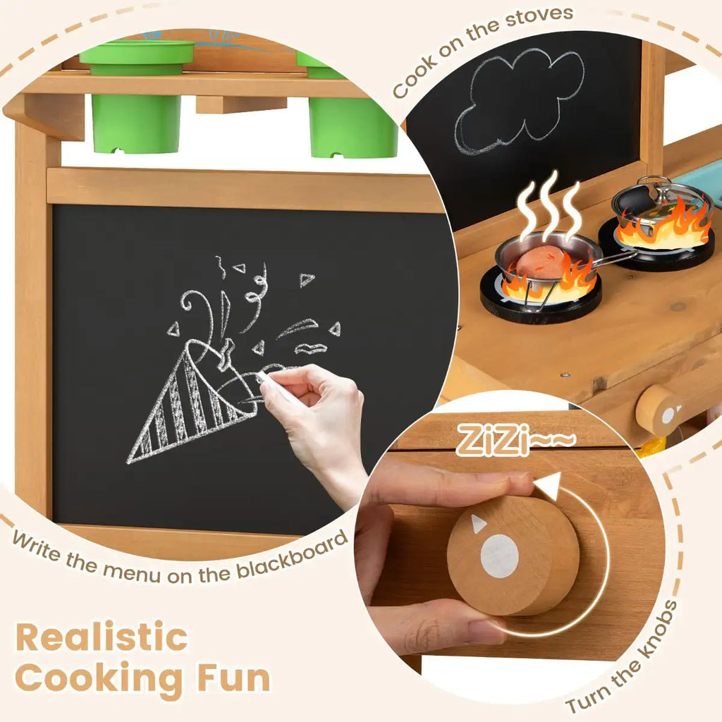 Wooden Mud Kitchen Outdoor Play Set SproutHands™