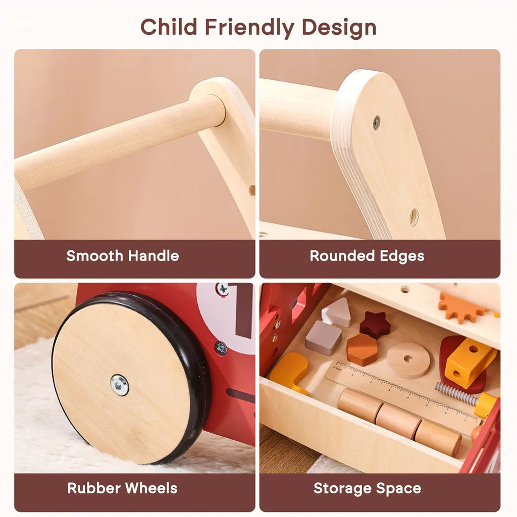 Chariot à outils multifonction en bois et trotteur pour bébé | SproutHands™