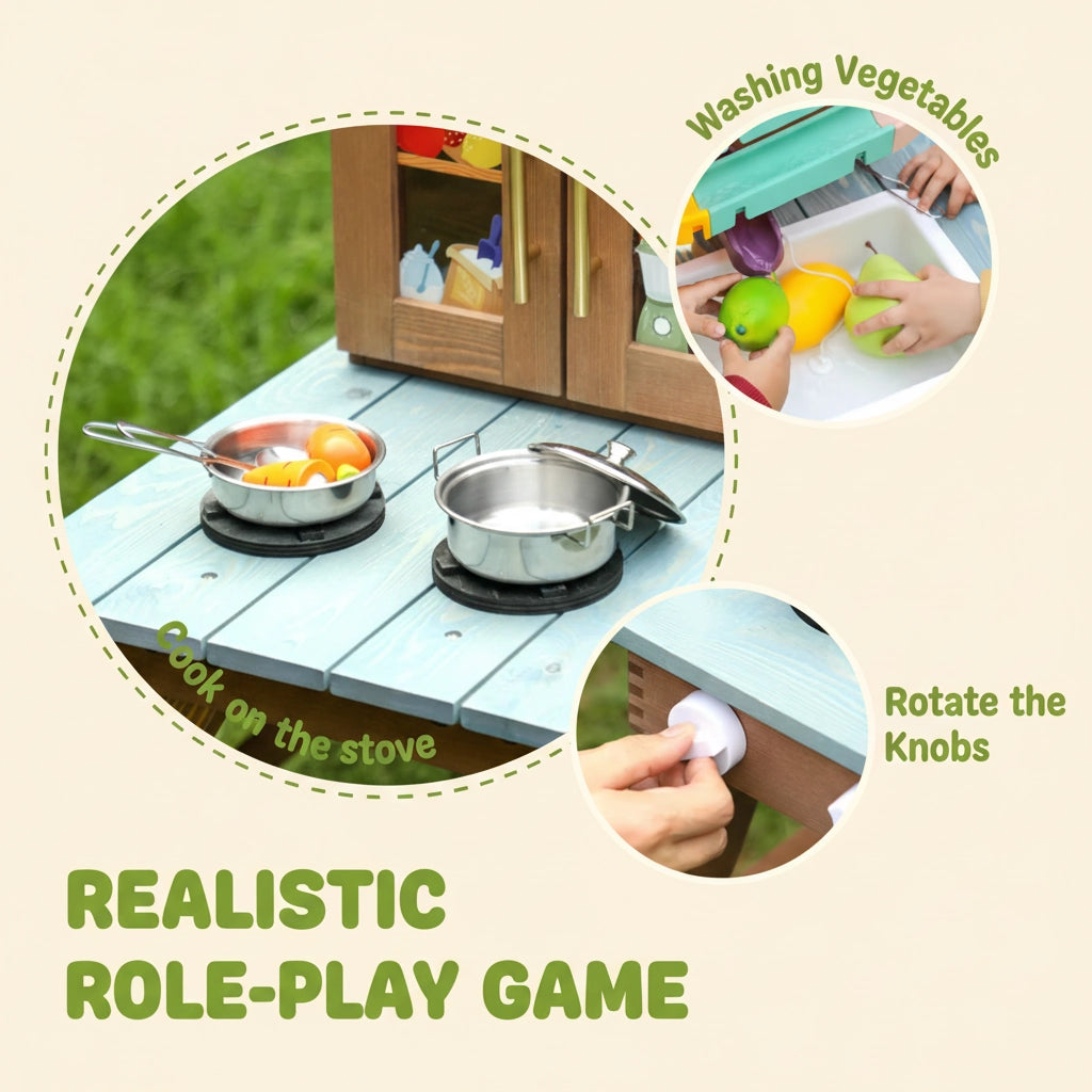Table de Jeux Extérieure en Bois pour Enfants SproutHands™