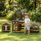 Cuisine d'Extérieur en Bois & Niche pour Animaux SproutHands™