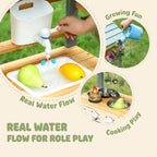 Holz Outdoor Spielküche mit Wasserhahn SproutHands™
