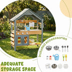 Holz Outdoor Spielküche mit Wasserhahn SproutHands™