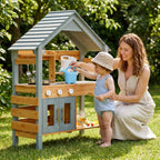Holz Outdoor Spielküche mit Wasserhahn SproutHands™