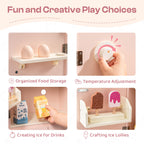 Kinderkühlschrank Holz Spielzeug – Rosa Spielküche Zubehör aus Holz für Kinder von SproutHands™