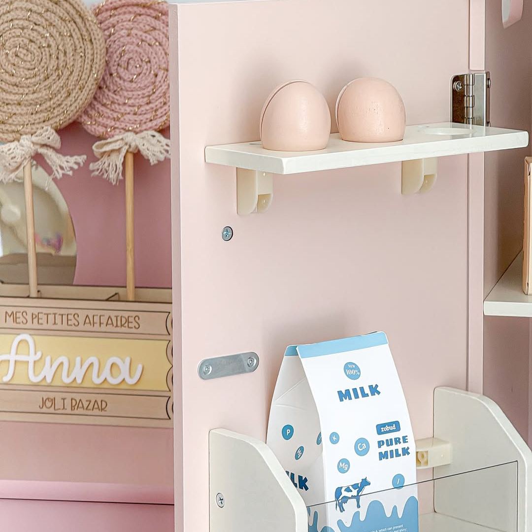 Rosa Holz-Spielzeug Kühlschrank SproutHands™