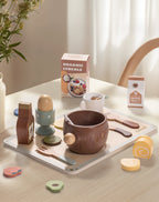 4-Set Wooden Play Dishes Set - Lunamoa