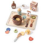 31-Piece Wooden Play Food Set - Lunamoa