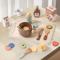 4-Set Wooden Play Dishes Set - Lunamoa
