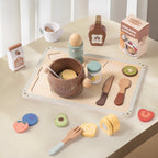 4-Set Wooden Play Dishes Set - Lunamoa