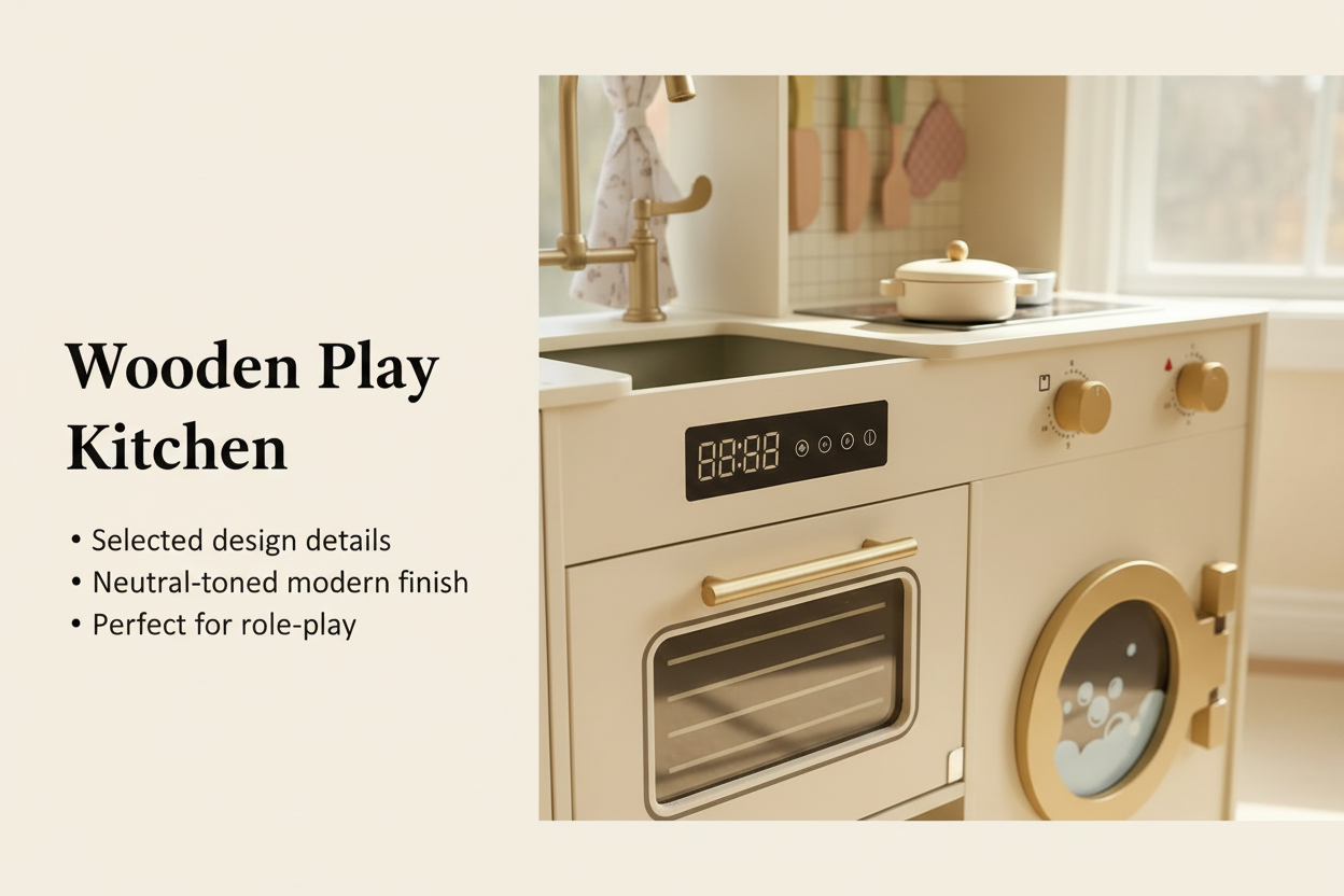 Wooden Play Kitchen - Adjusted Layout