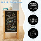 Kids Wooden Play Kitchen with Chalkboard SproutHands™