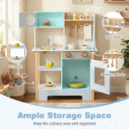 Kids Wooden Play Kitchen with Chalkboard SproutHands™