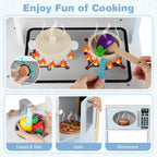 Kids Wooden Play Kitchen with Chalkboard SproutHands™