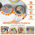 Wooden Play Kitchen Set with Clock & Spice Rack SproutHands™