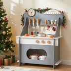 Wooden Play Kitchen Set with Clock & Spice Rack SproutHands™