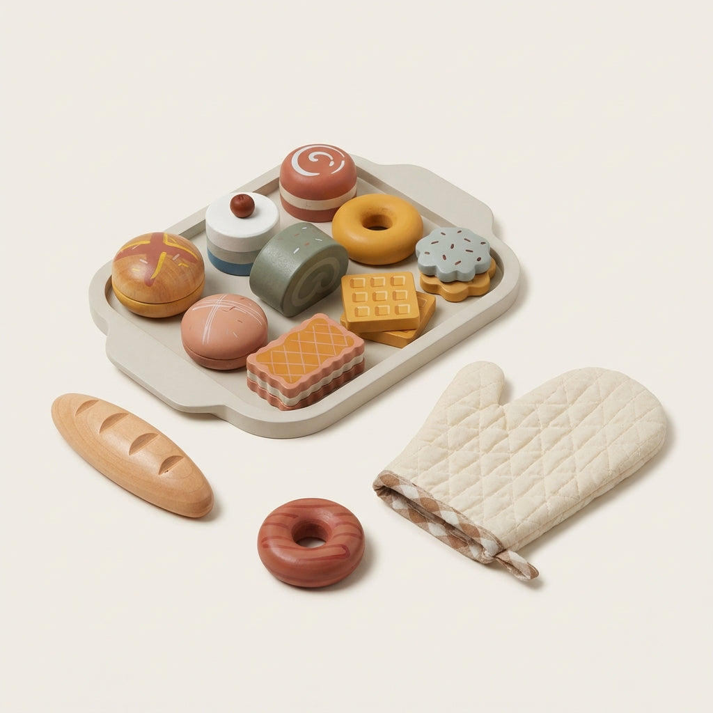 Wooden Play Kitchen Food