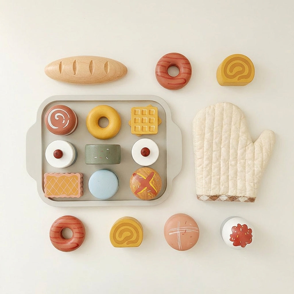 Wooden Play Kitchen Food