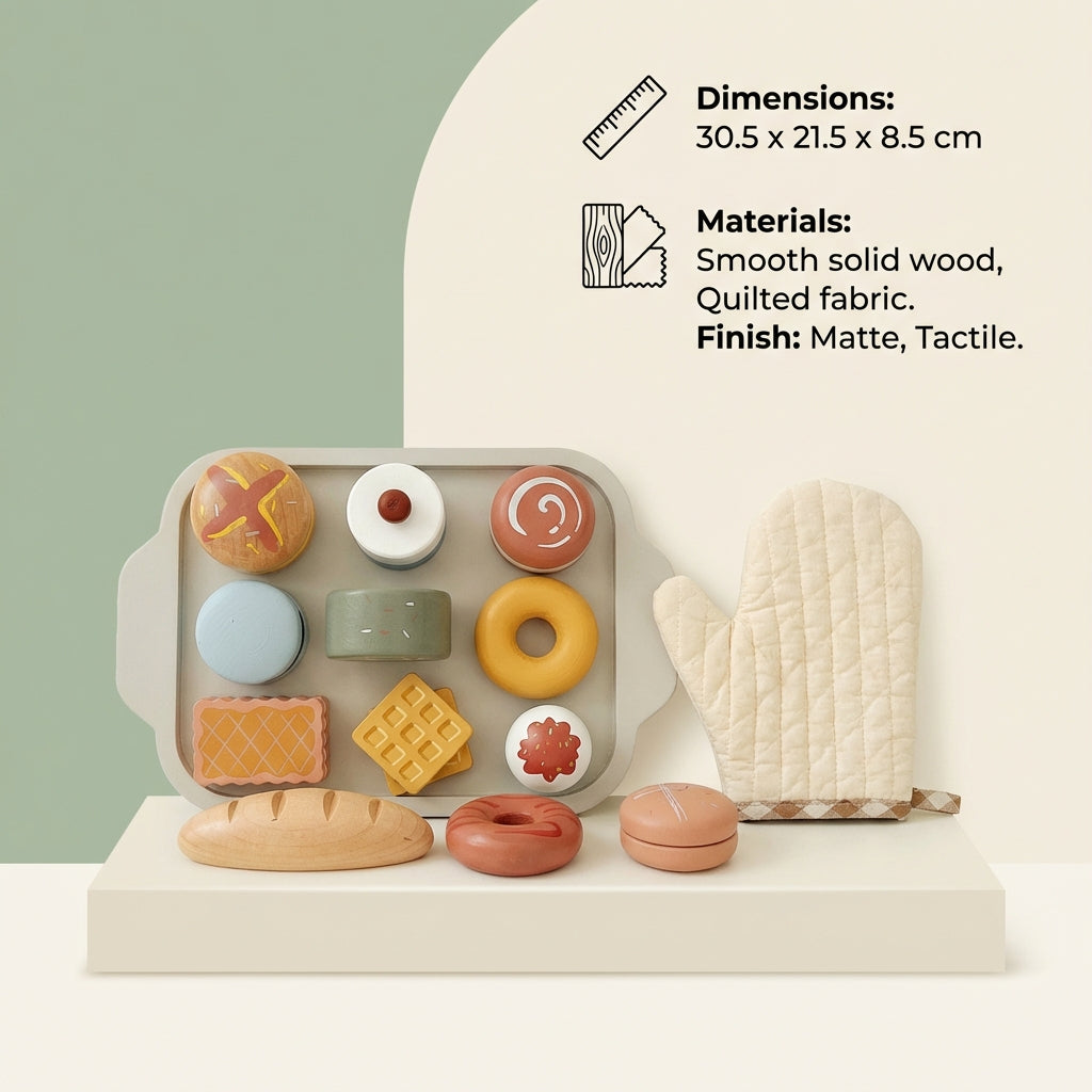 Wooden Play Kitchen Food