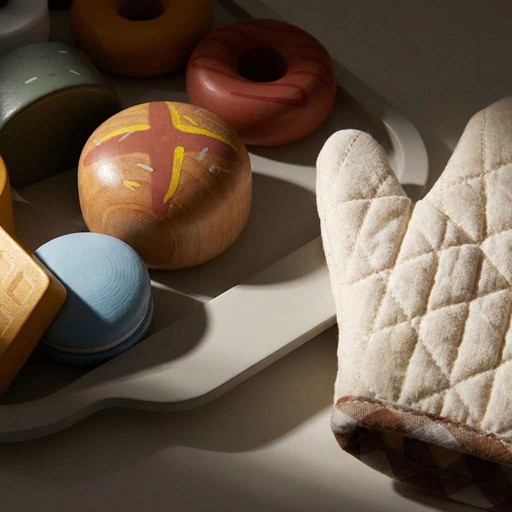 Wooden Play Kitchen Food