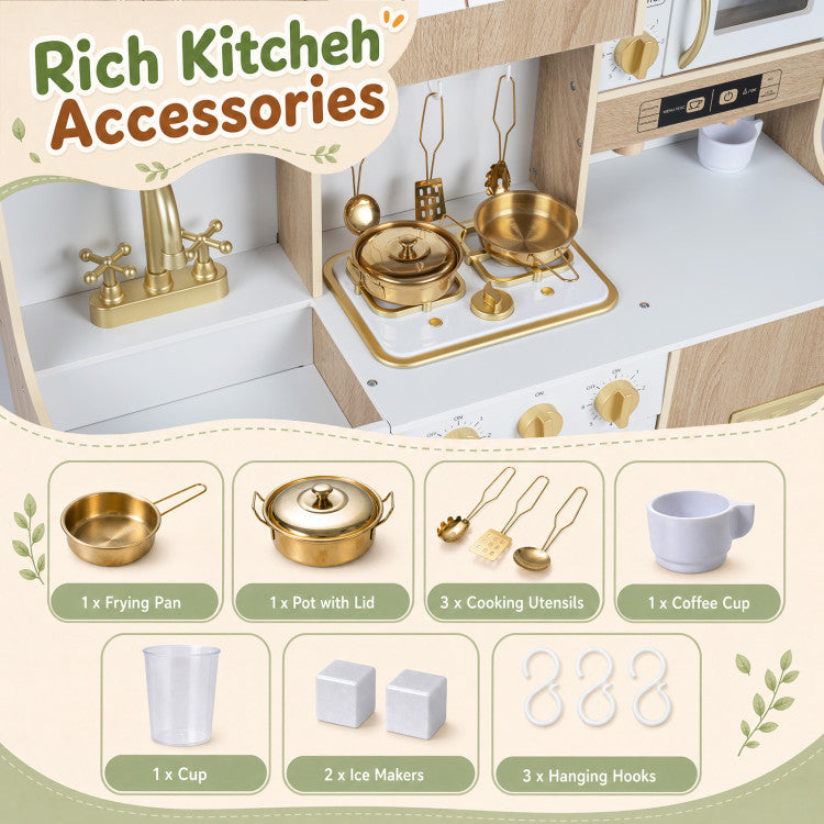 Spielküche aus Holz mit Lichtern & Geräuschen und Eiswürfelspender SproutHands™