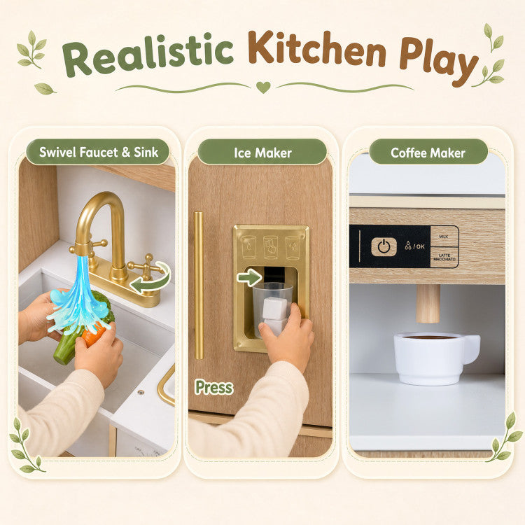 Spielküche aus Holz mit Lichtern & Geräuschen und Eiswürfelspender SproutHands™