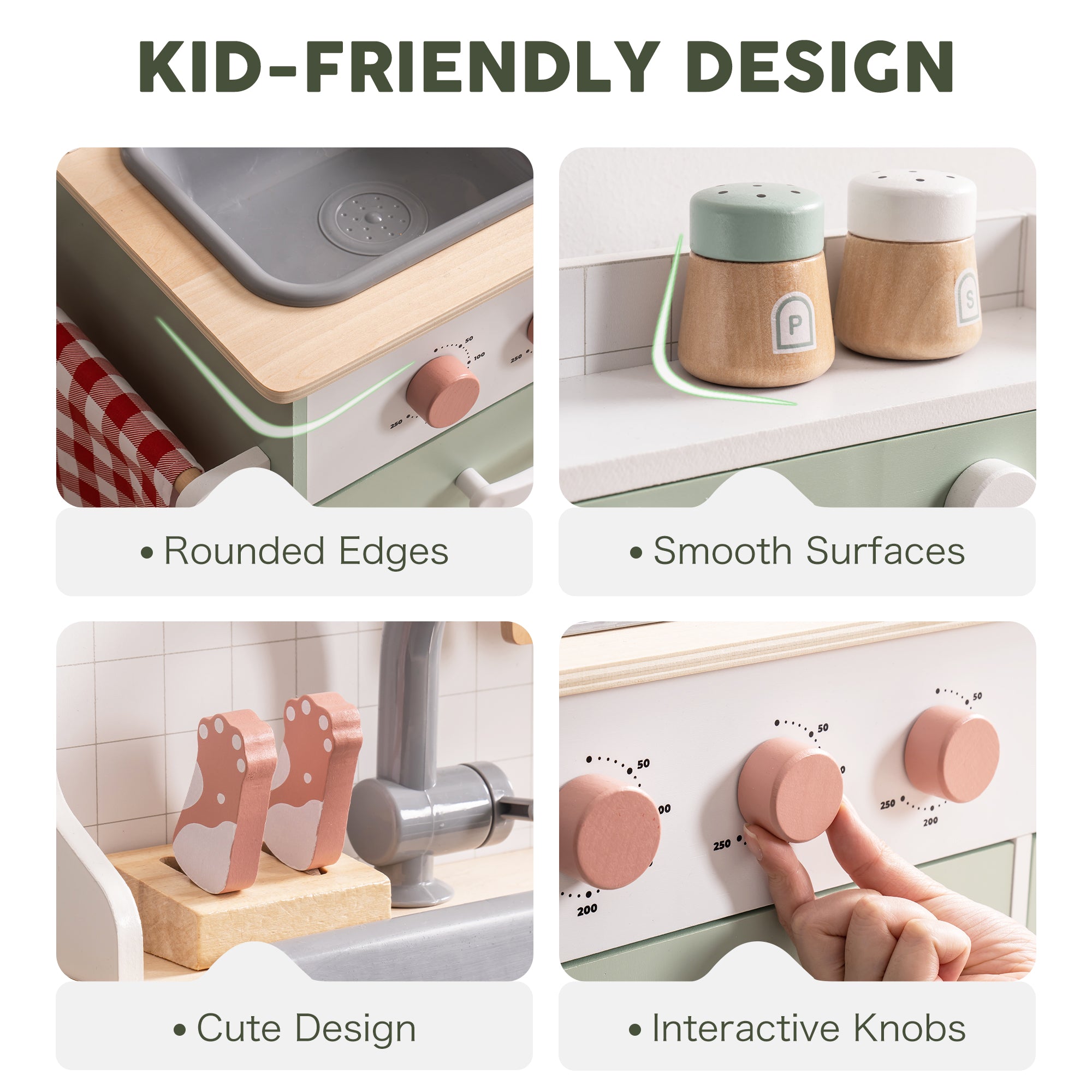 Wooden Play Kitchen Set SproutHands™