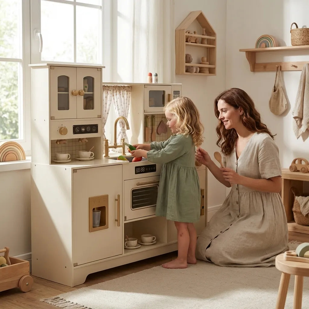 Kids Play Kitchen with Stove & Ice Maker SproutHands™