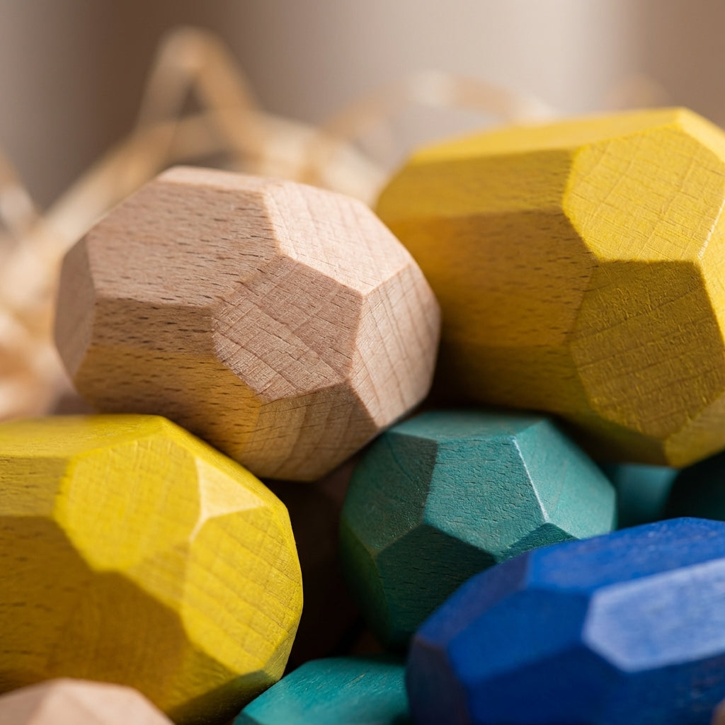 Wooden Stacking Rocks