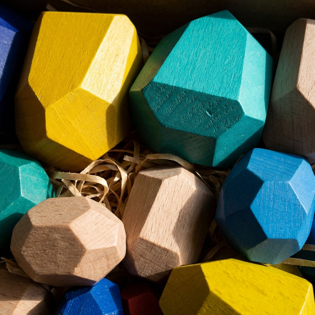 Wooden Stacking Rocks