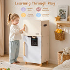 Wooden Toy Fridge Playset SproutHands™
