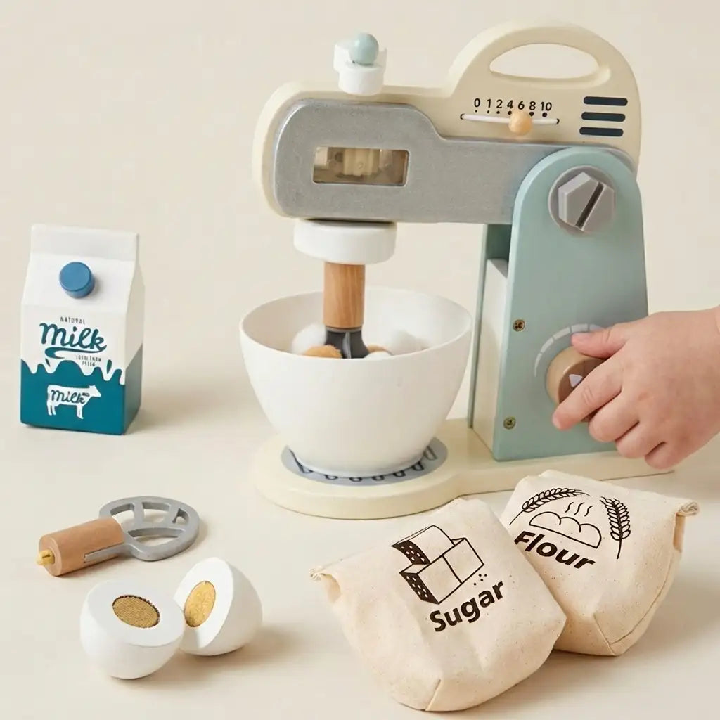 Wooden Toy Mixer