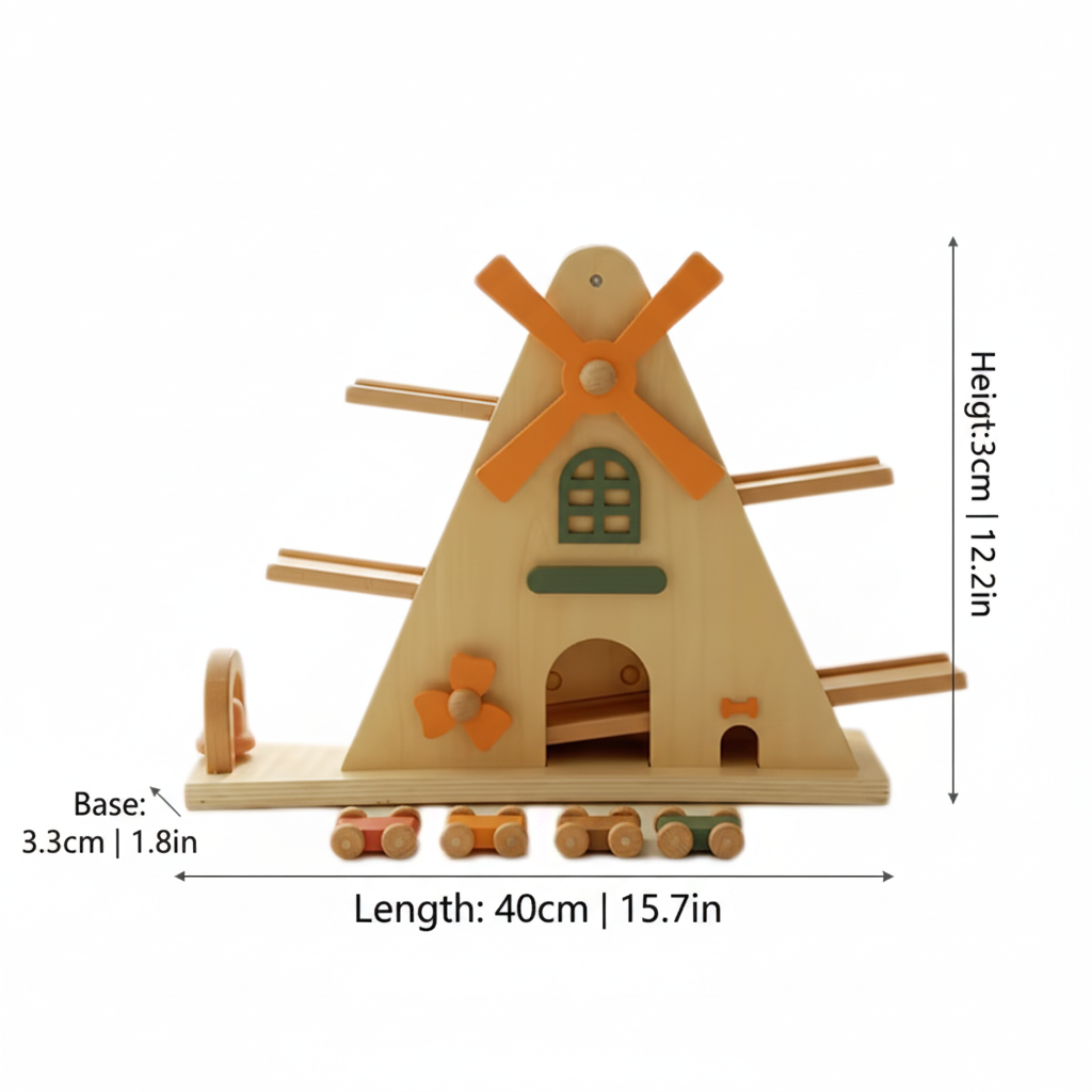 Wooden Windmill Track - Corrected Dimensions