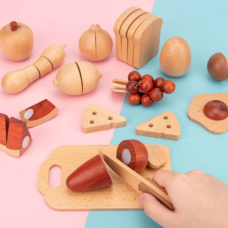 Wooden Kitchen Play Set for Toddlers - Lunamoa