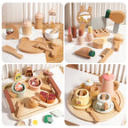 Wooden Pretend Play Kitchen Set - Lunamoa